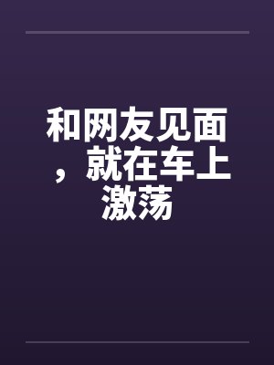 和网友见面，就在车上激荡by佚名